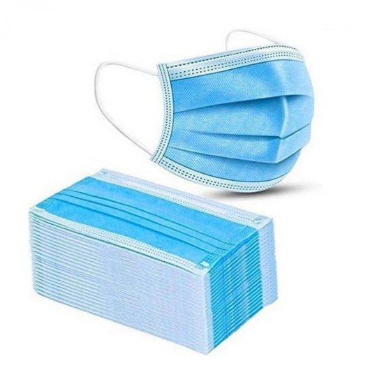 3 Layer Blue Disposable Mask - 3ply (50 Pack)