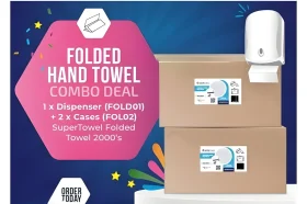 Folded Towel (x2) and Dispenser special Folded Towel (x2) and Dispenser special