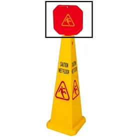 Wet Floor Cone Caution Sign (Sign only - cone sold separately) Wet Floor Cone Caution Sign (Sign only - cone sold separately)